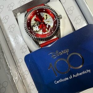 Disney Red and Silver Minnie Mouse Watch (100 years of Disney)